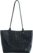 Adornia Woven Faux Leather Tote
