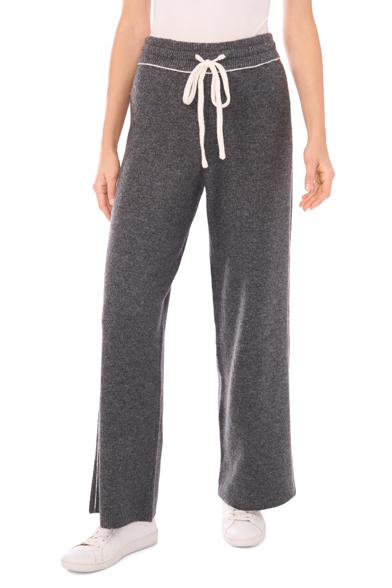 V-Neck Sweater & Pants Set, Alternate, color, MEDIUM HEATHER GREY