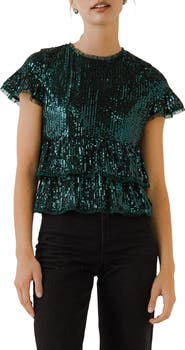 Endless Rose Sequin Babydoll Top