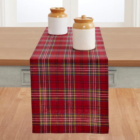 Linen Table Runner - Classic Tartan Plaid