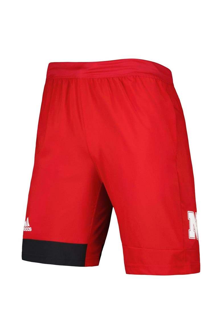 Men's adidas Scarlet Nebraska Huskers Training Shorts, Alternate, color, Scarlet