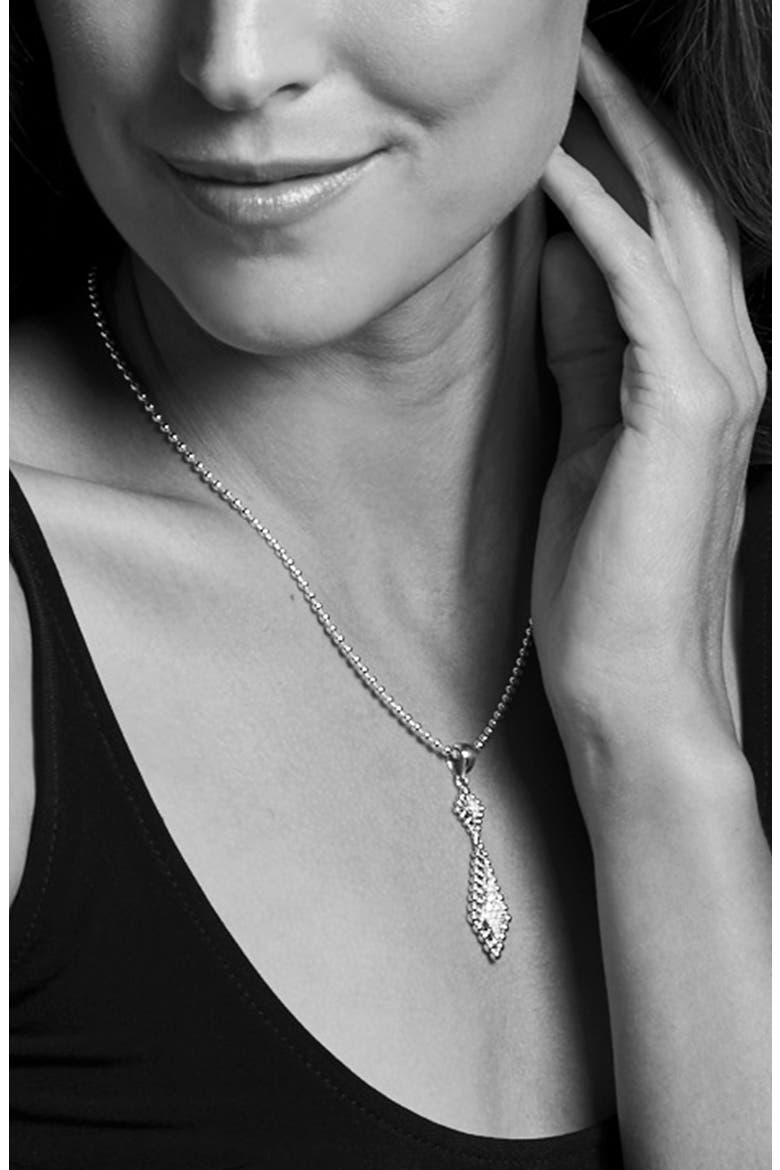 Caviar Spark Diamond Pendant Necklace, Alternate, color, SILVER/ DIAMOND