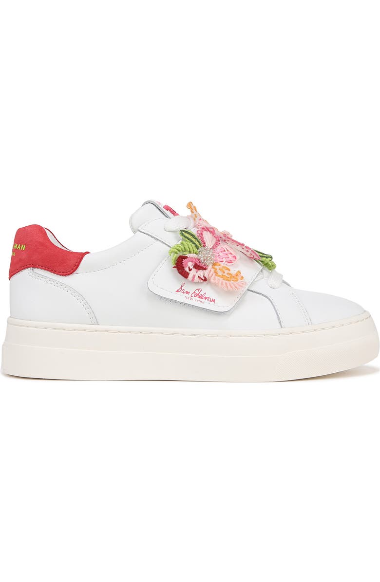 Sam Edelman Wendy Floral Embroidery Platform Sneaker, Alternate, color,