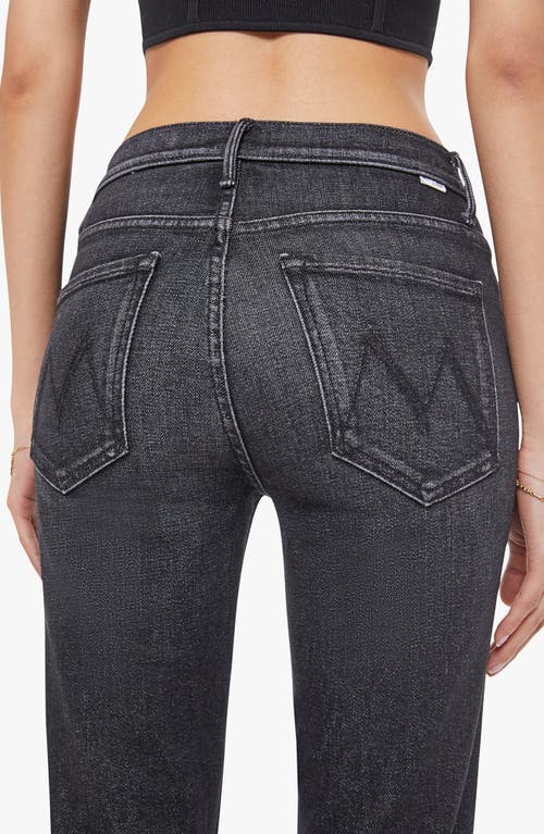 Mother The Rambler Zip Heel High-rise Straight-leg Jeans In Black