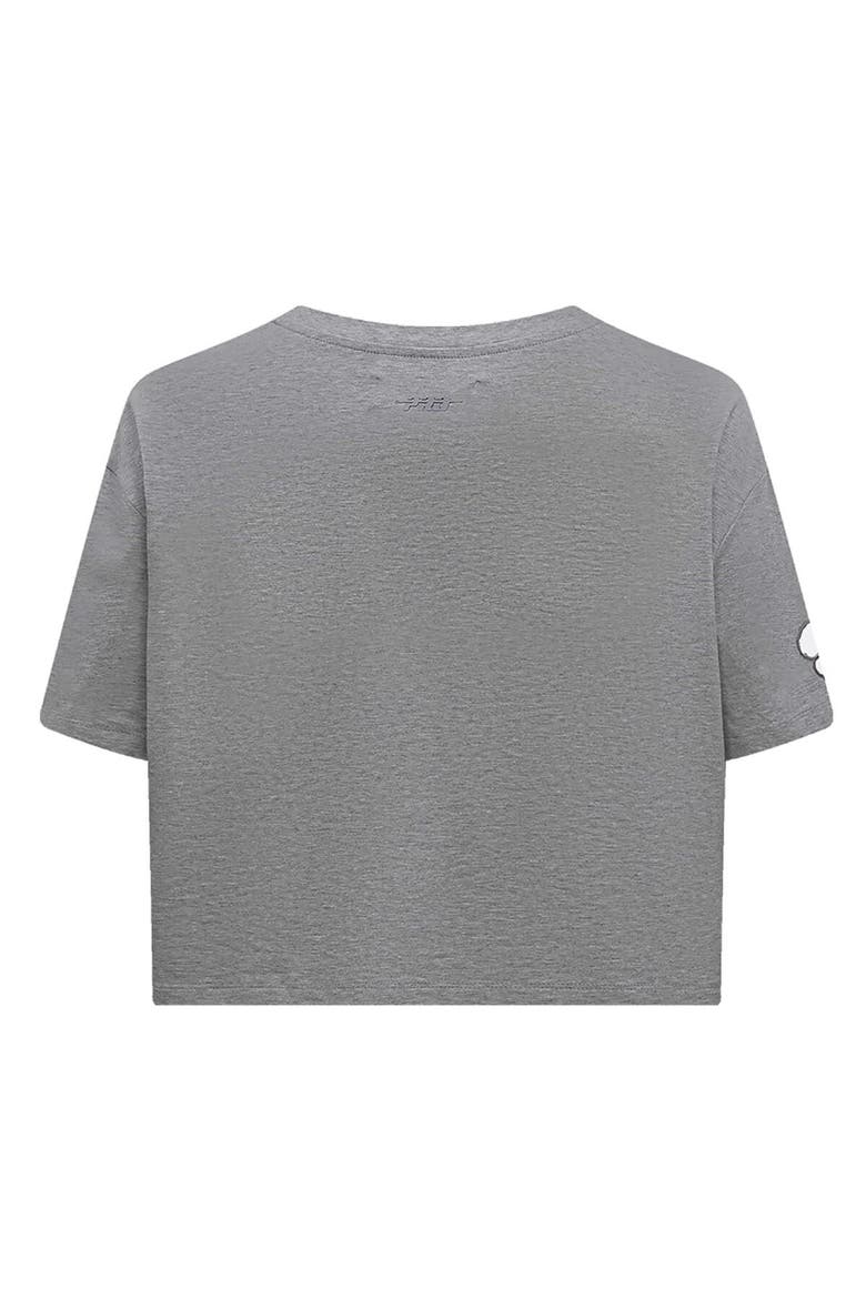 Women's Pro Standard Heather Charcoal Clemson Tigers Tonal Neutral Boxy Cropped T-Shirt, Alternate, color, Heather Charcoal