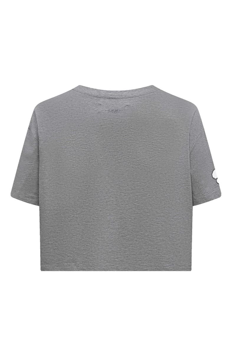 PRO STANDARD Women's Pro Standard Heather Charcoal Clemson Tigers Tonal Neutral Boxy Cropped T-Shirt, Alternate, color, Heather Charcoal