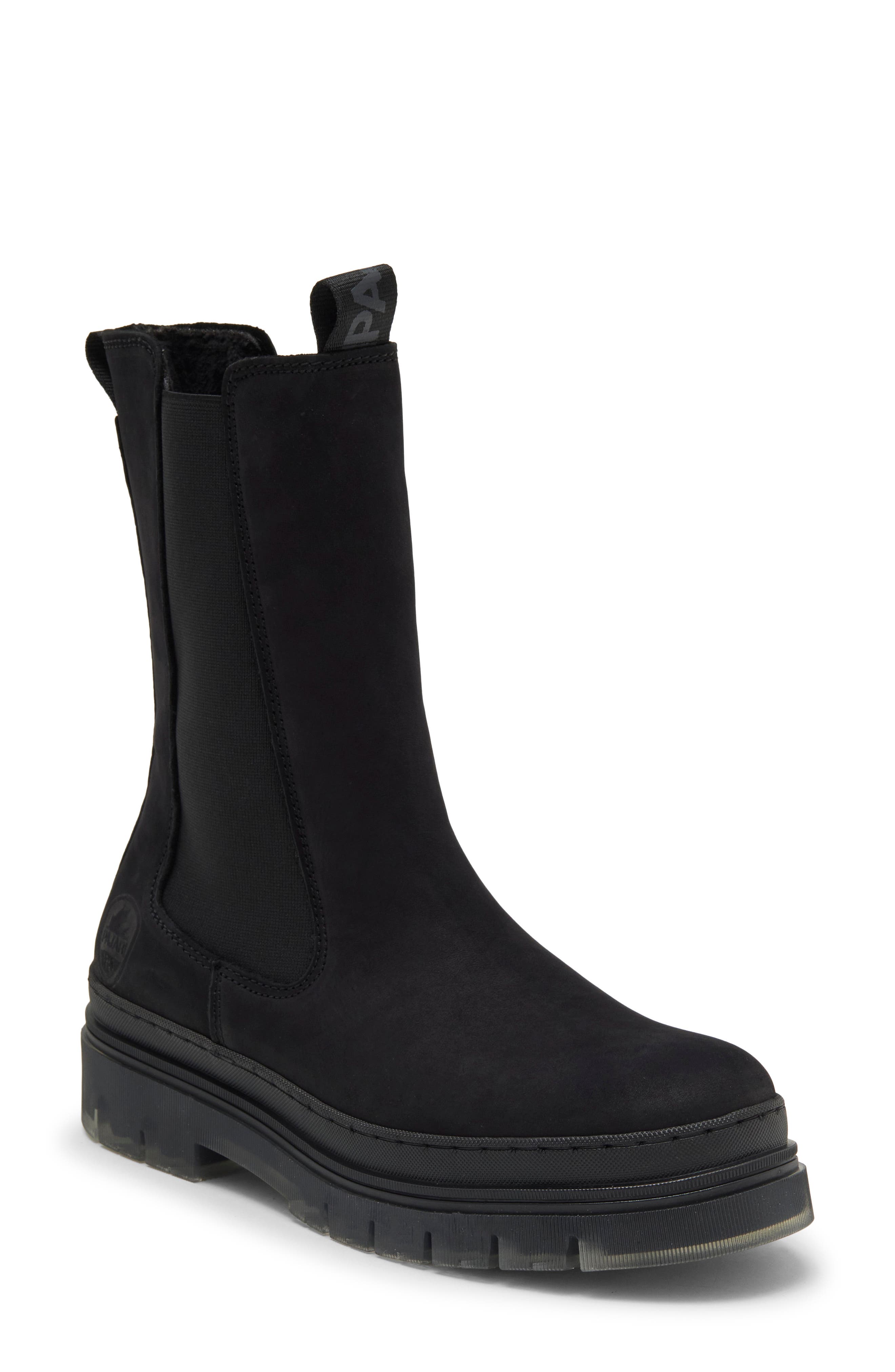 Mariana Leather Chelsea Boot, Main, color, BLACK