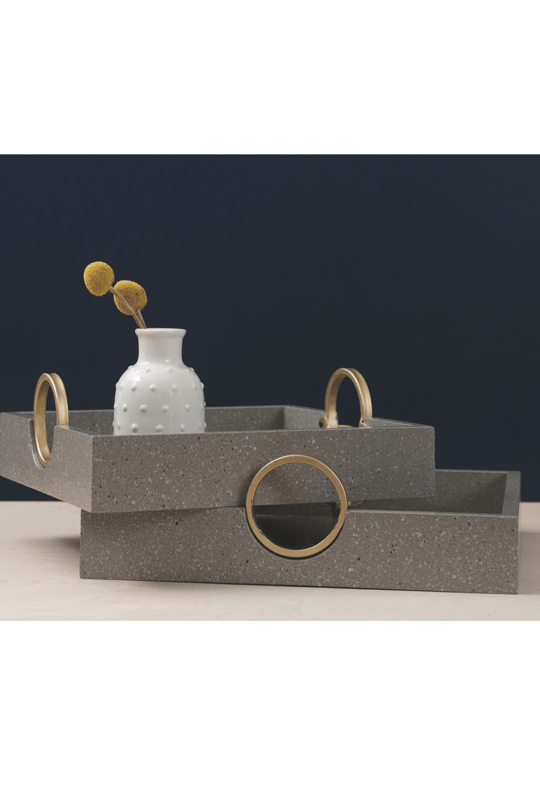 MDF Decorative Trays Set of 2, Alternate, color, Gray