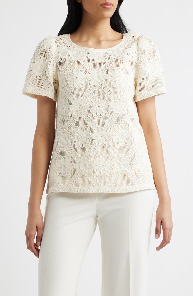 Anne Klein Lace Top, Main, color,