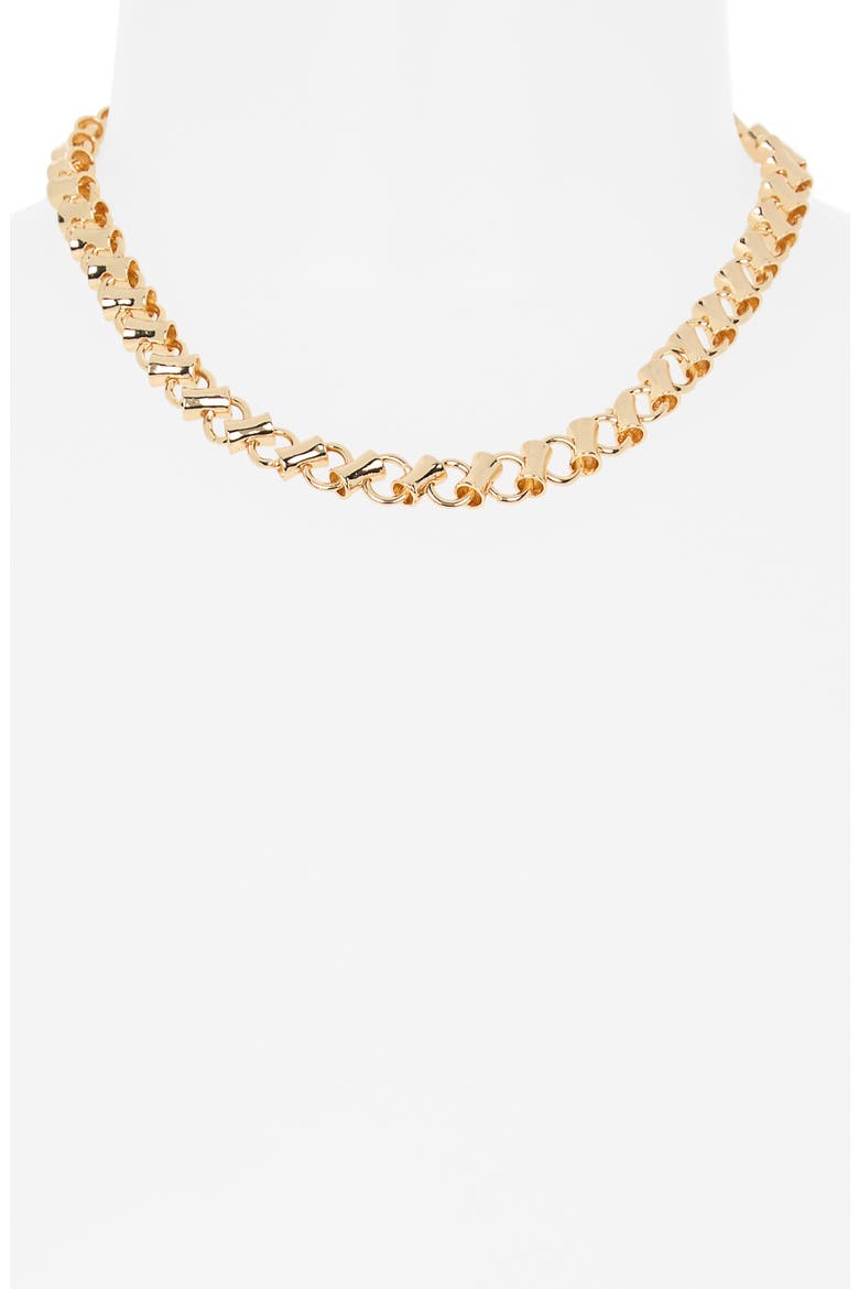 Bar & Link Chain Necklace, Alternate, color, GOLD