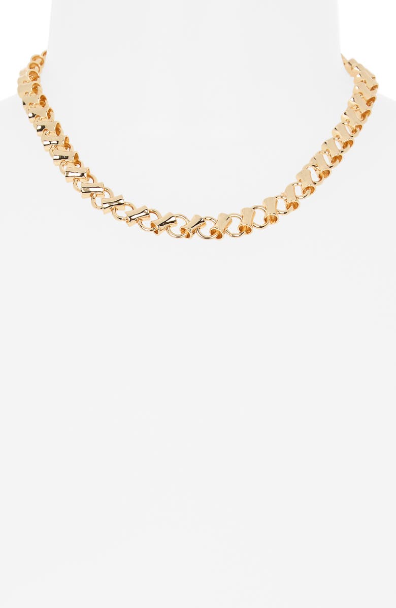 Leith Bar & Link Chain Necklace, Alternate, color, Gold