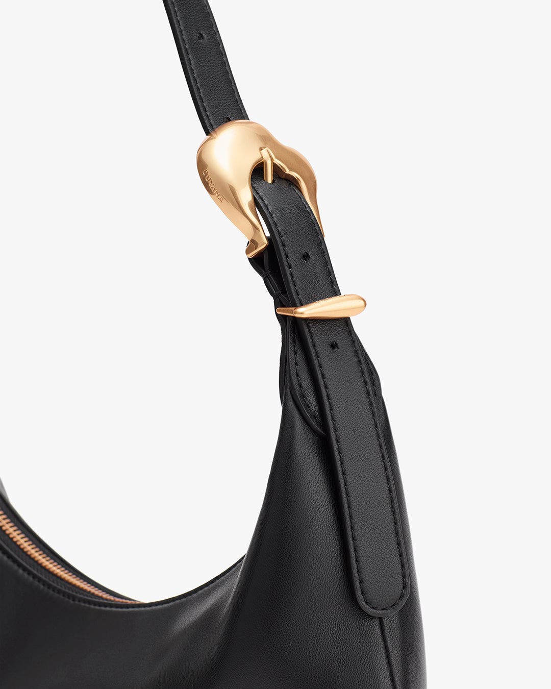 Cuyana Celestia Shoulder Bag, Alternate, color, Black