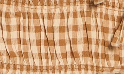 Elodie Gingham Shirred Peplum Tank