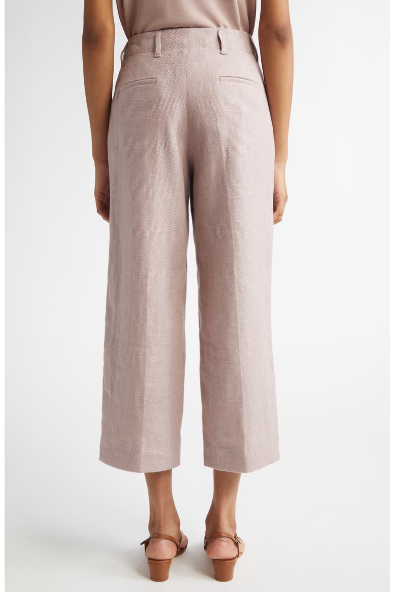 Marco Stretch Linen & Cotton Crop Pants, Alternate, color, PINK