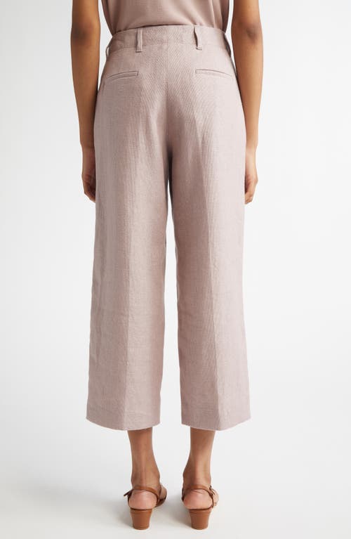 Max Mara Marco Stretch Linen & Cotton Crop Pants In Pink