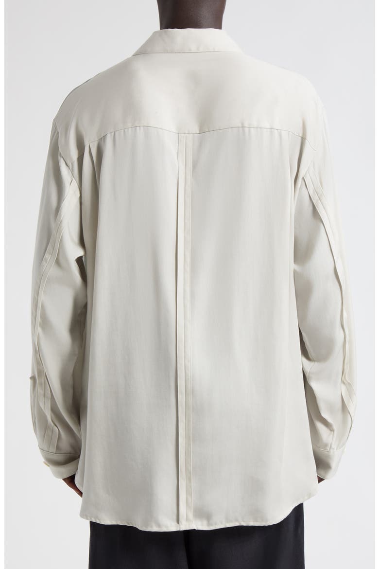 Graphic Print Long Sleeve Camp Shirt, Alternate, color, LIGHT BEIGE GRAY