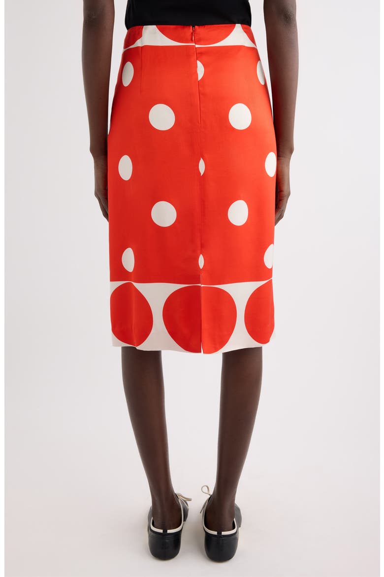 Polka Dot Pencil Skirt, Alternate, color, RED
