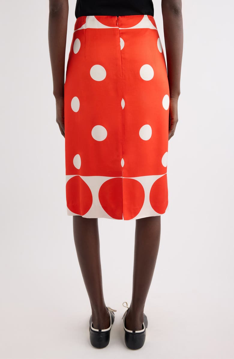 Dries Van Noten Polka Dot Pencil Skirt, Alternate, color, Red