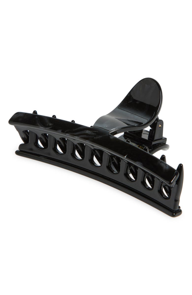 France Luxe Carrara Classic Slim Claw Clip, Main, color, Nacro Black