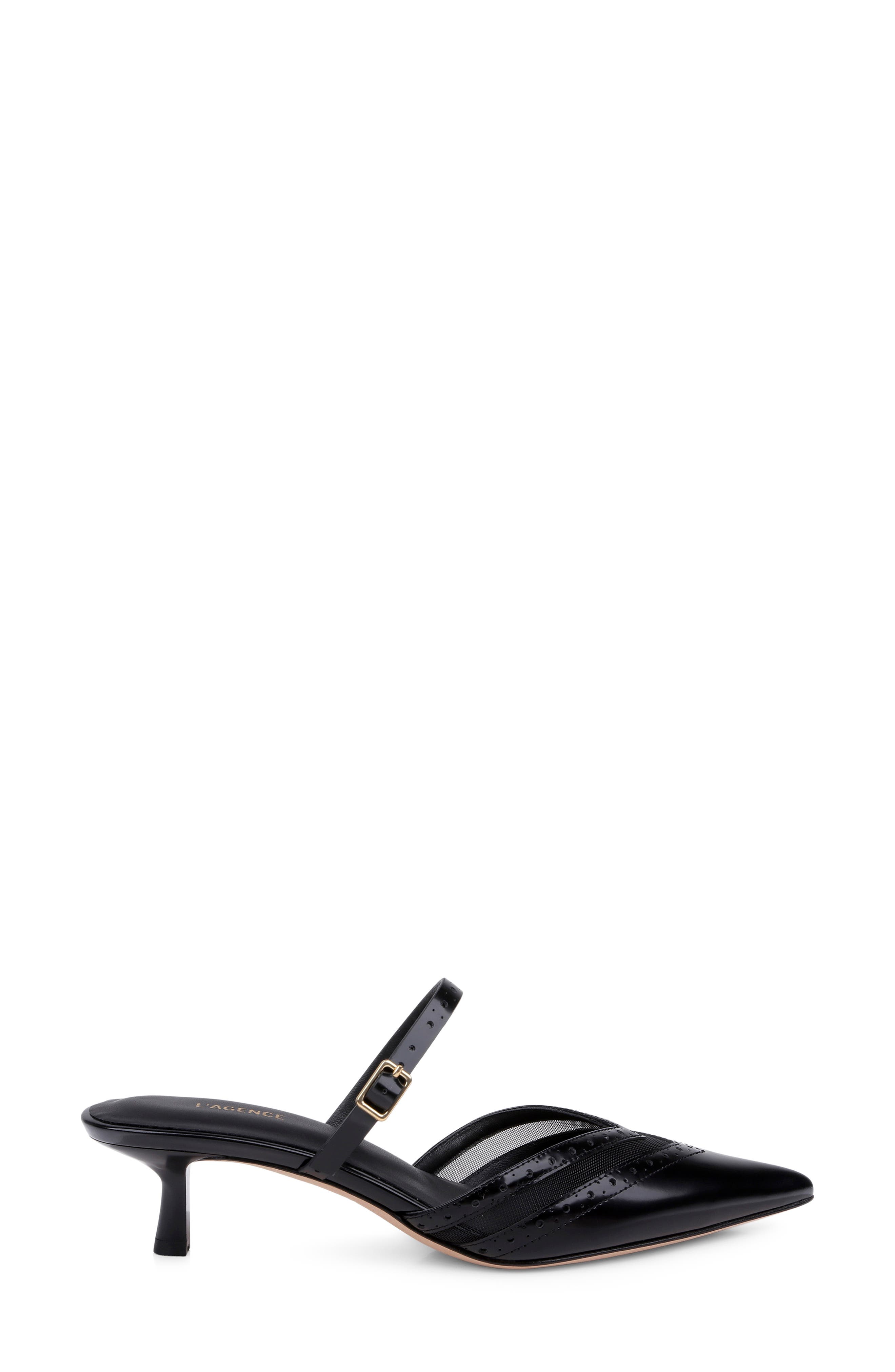 L'AGENCE Shelbie Mule, Alternate, color, Black Leather