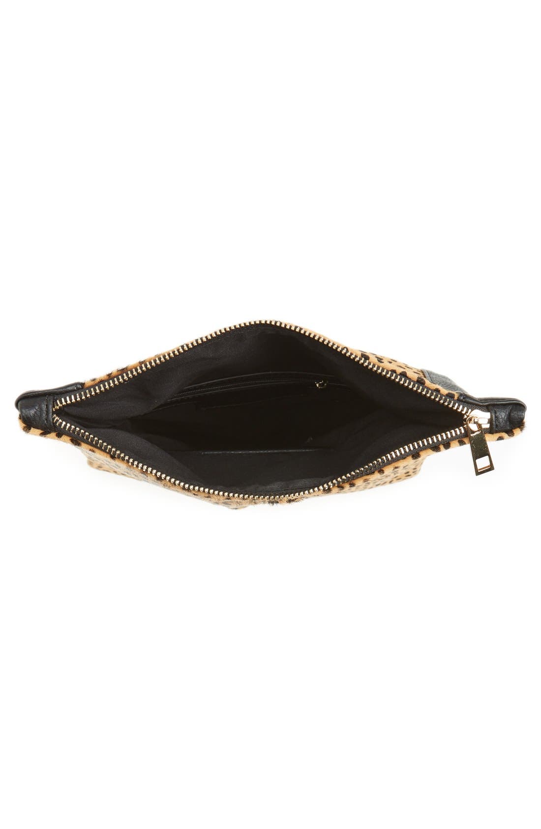 Sole Society Jemma Genuine Calf Hair Clutch, Alternate, color, 