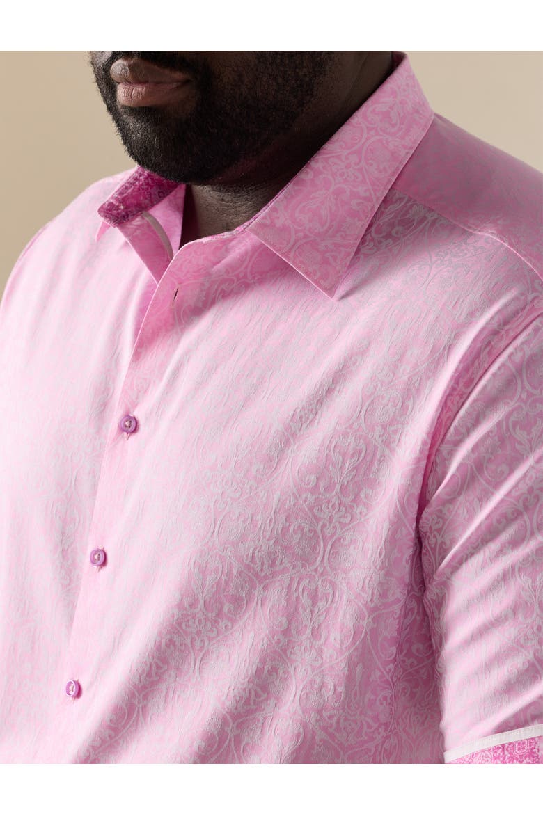 Big & Tall Luther Sport Shirt V2, Alternate, color, LT PINK