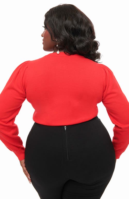 UNIQUE VINTAGE UNIQUE VINTAGE PLUS SIZE EMBROIDERED LONG SLEEVE SWEATER 