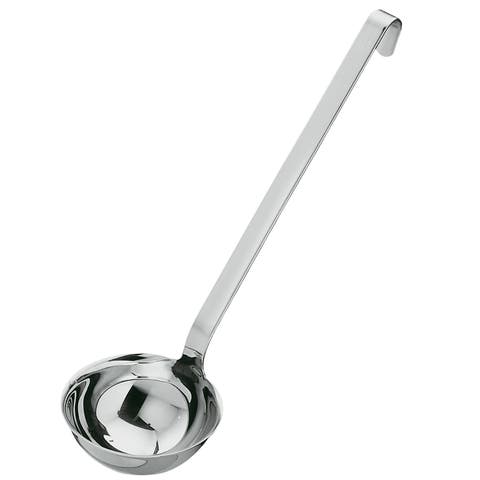 Stainless Steel Ladle With Hook Handle and Pouring Rim, 8-ounce