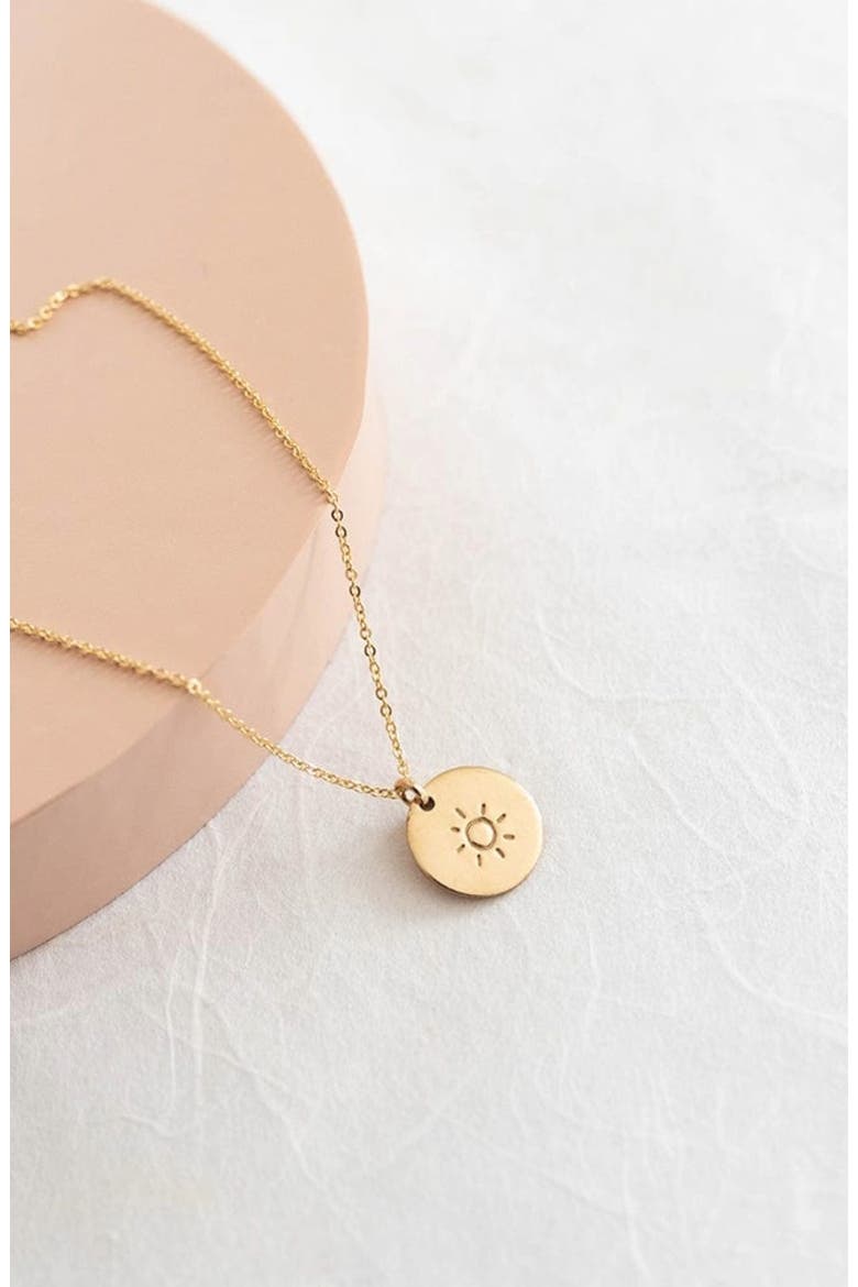 Wonder Disc Necklace, Alternate, color, Gold Filled - Wave