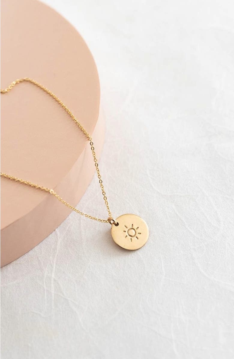 MADE BY MARY Wonder Disc Necklace, Alternate, color, Gold Filled - Wave