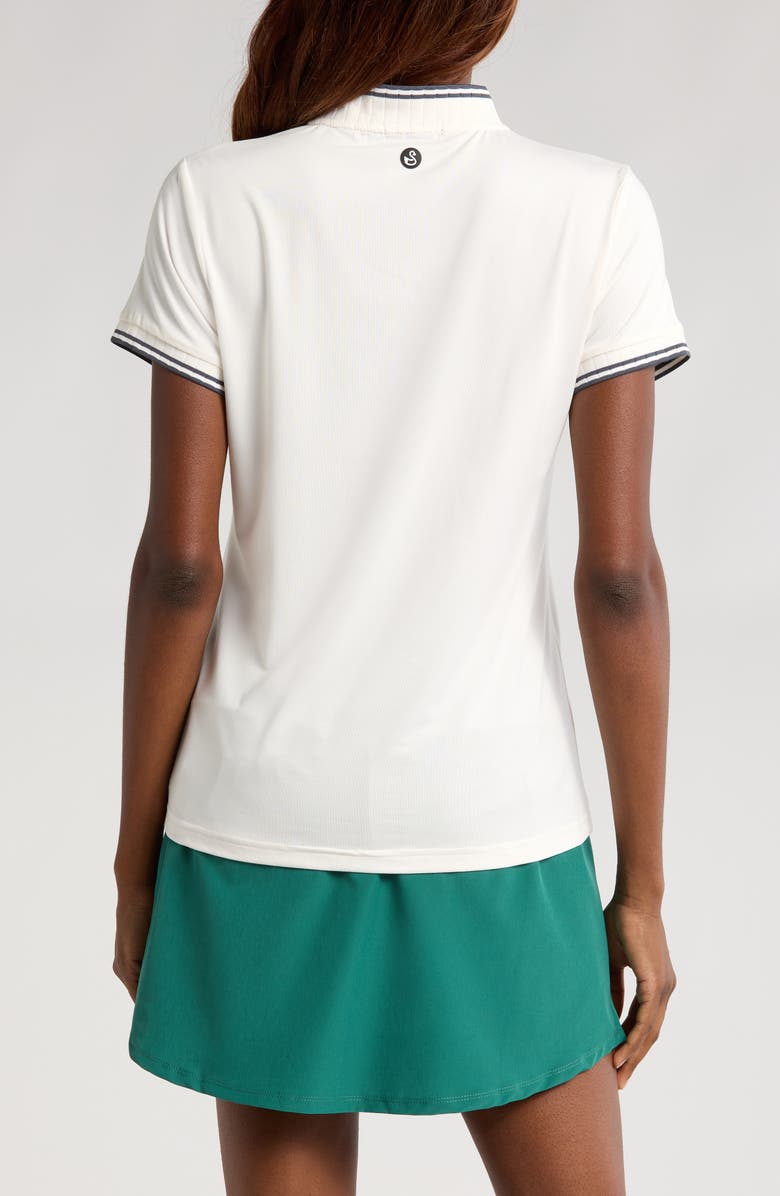 Swannies Tara Tipped Half Zip Polo, Alternate, color, 