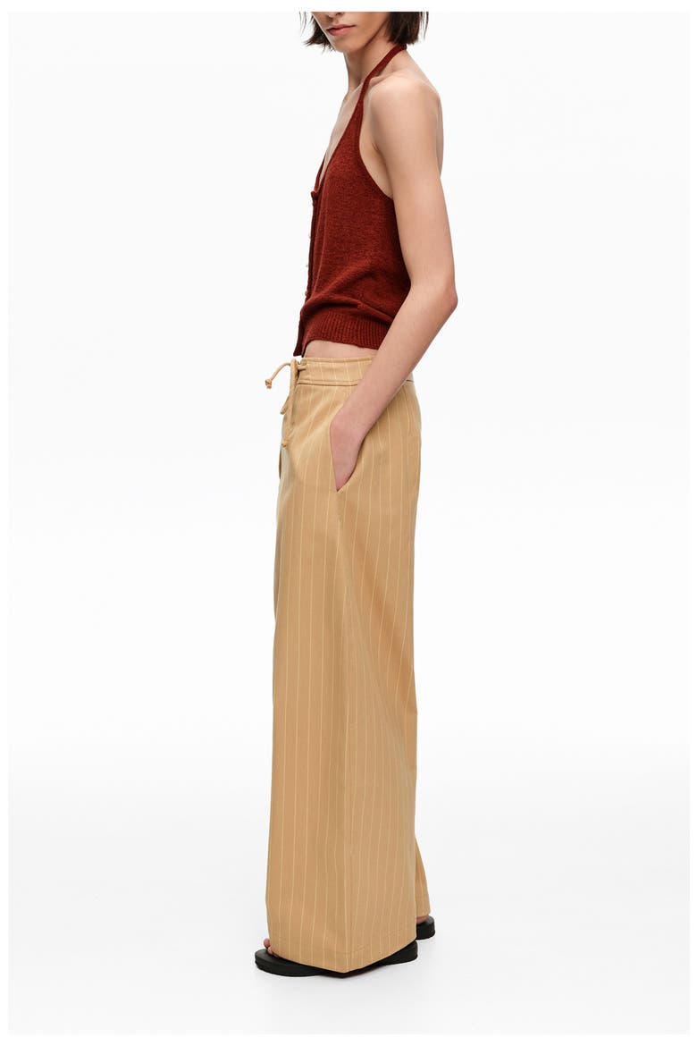 Barrel-Leg Wrap Trousers, Alternate, color, OCHRE