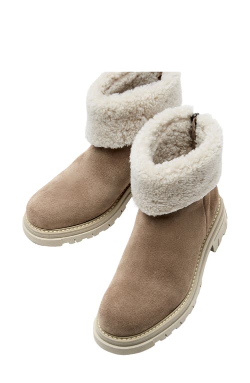 La Canadienne Dwayne Waterproof Genuine Shearling Cuff Bootie In Multi