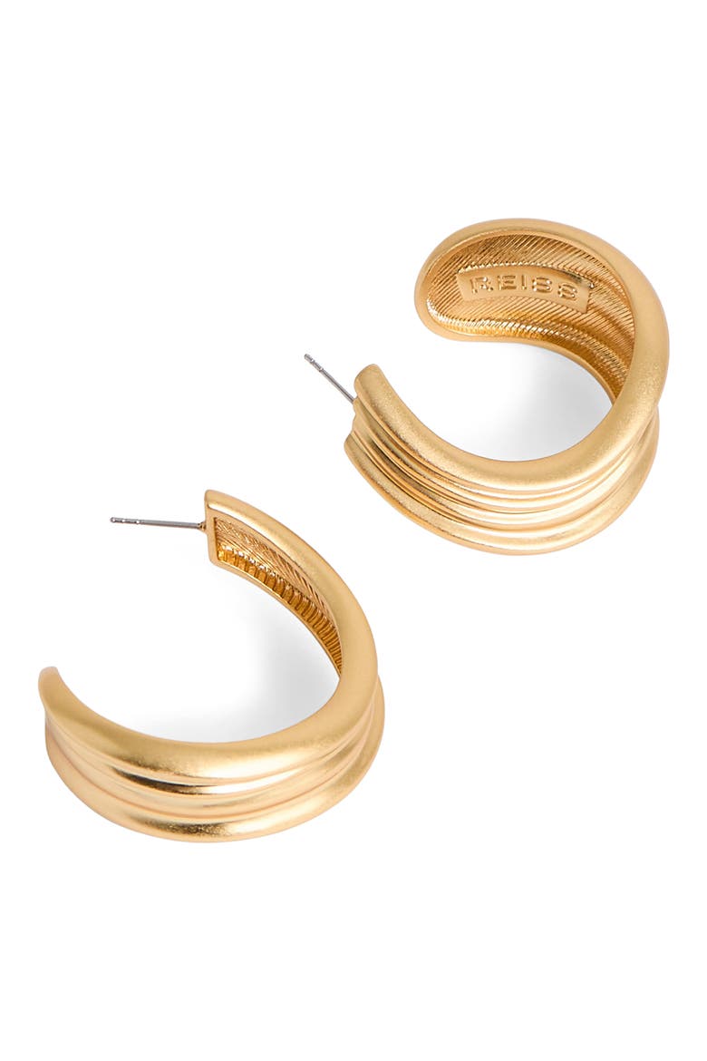 Flavia Fluid Hoop Earrings, Alternate, color, GOLD TONE