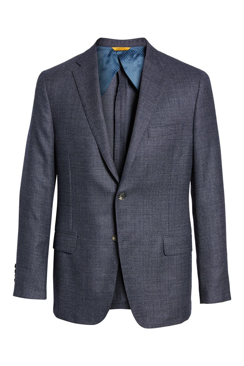 Classic Fit Wool & Silk Blazer, Alternate, color, MEDIUM BLUE