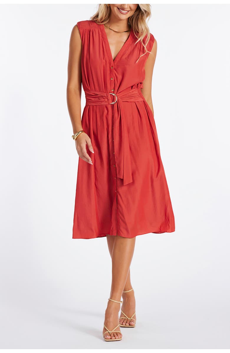 Bishop + Young Summer Soiree Dress, Main, color, Hibiscus