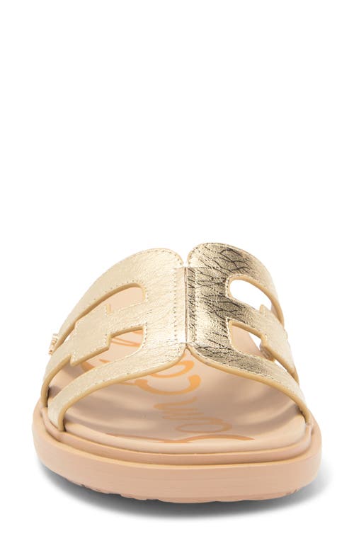 Sam Edelman Valeri Platform Slide Sandal In Gold Leaf