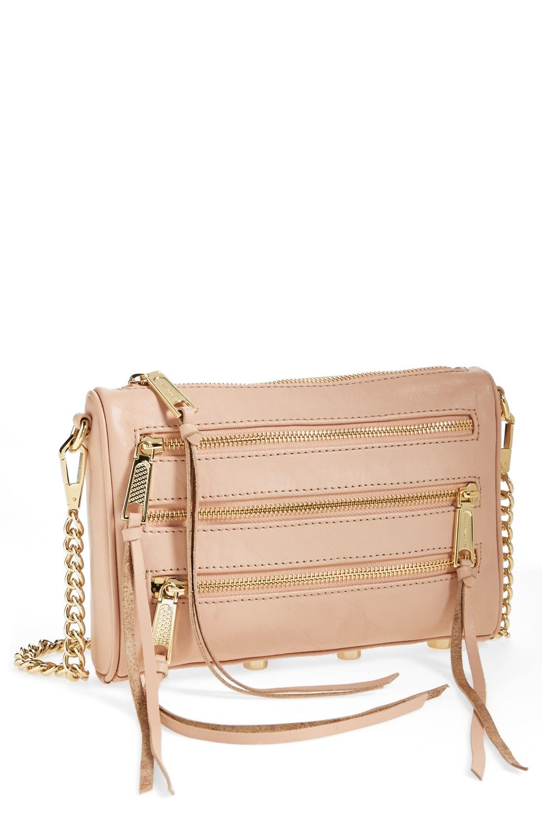 'Mini 5 Zip' Convertible Crossbody Bag, Main, color, BLUSH