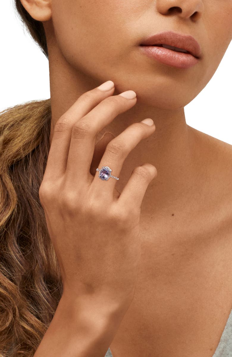 Frankie & Zoe Amethyst & Diamond Ring, Alternate, color, Rose Gold