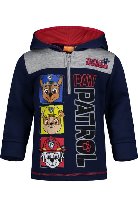 Paw Patrol Boys' Fleece Quarter-zip Hooded Sweatshirt (toddler, Little Kid & Big Kid)