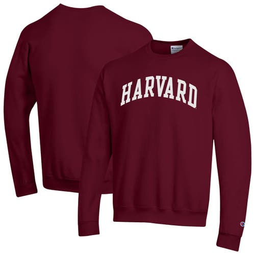 Champion Crimson Harvard Crimson Basic Arch Fleece Pullover Sweatshirt