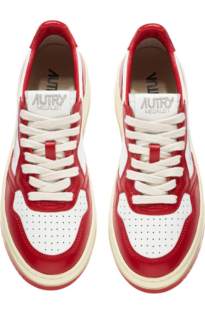 AUTRY Medalist Sneaker, Alternate, color, White/Red