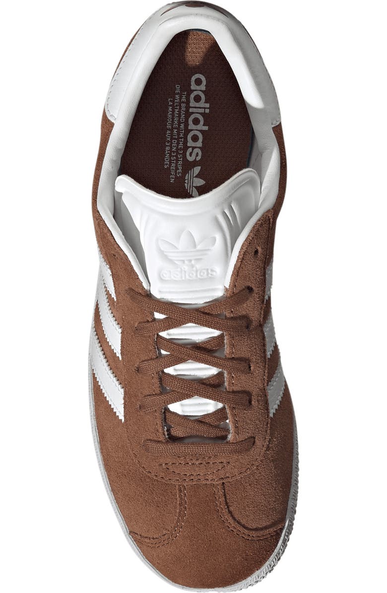 adidas Kids' Gazelle Low Top Sneaker, Alternate, color, Prebrn/Ftw