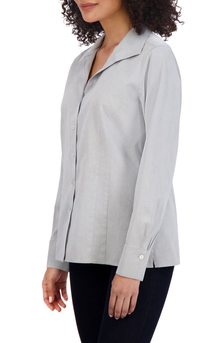 Foxcroft Katie Cotton Button-Up Shirt, Alternate, color, 