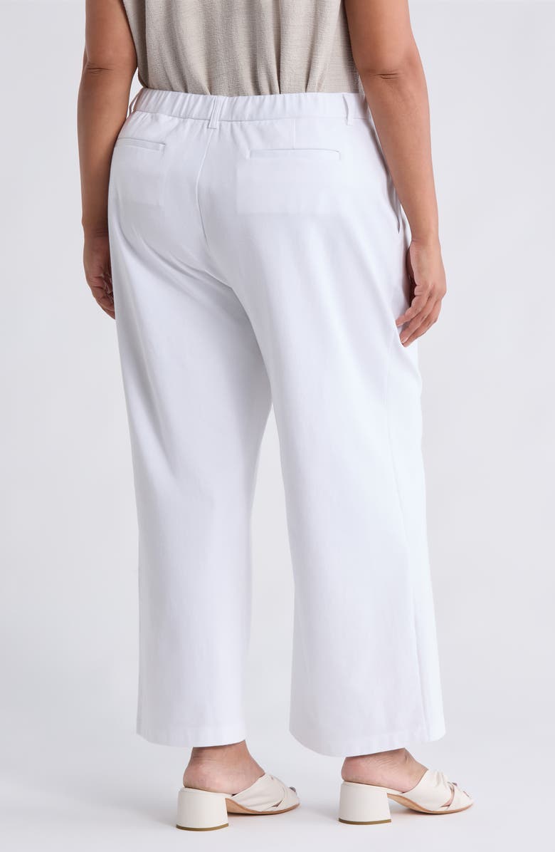 Eileen Fisher High Waist Ankle Wide Leg Pants, Alternate, color, White
