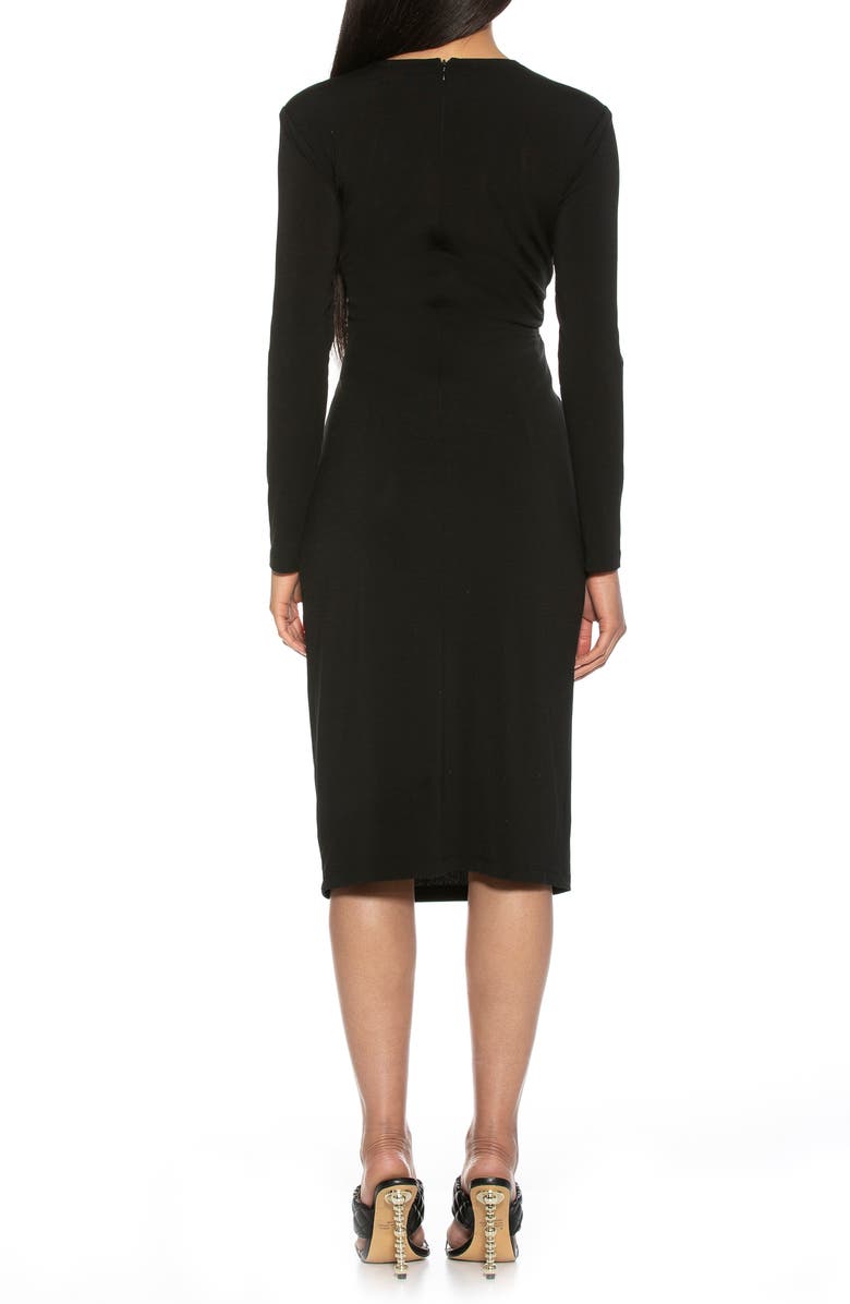 Alexia Admor Draped Long Sleeve Dress, Alternate, color, 