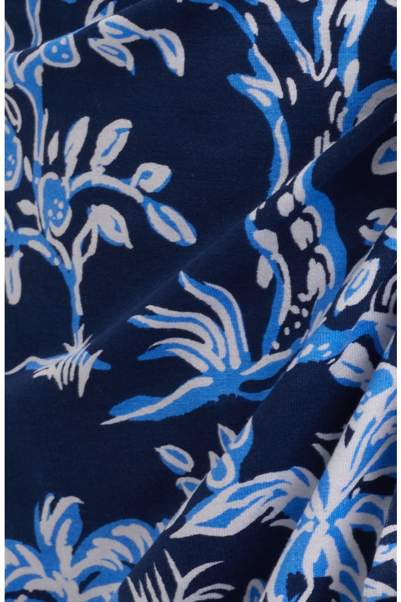 Jemma Botanical Print Long Sleeve Wrap Front Romper, Alternate, color, LOW TIDE NAVY TALL TALES