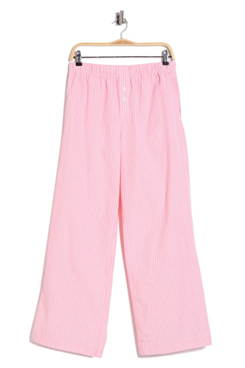 Cotton Poplin Pants, Alternate, color, PINK QUILL ESSENTIAL STRIPE