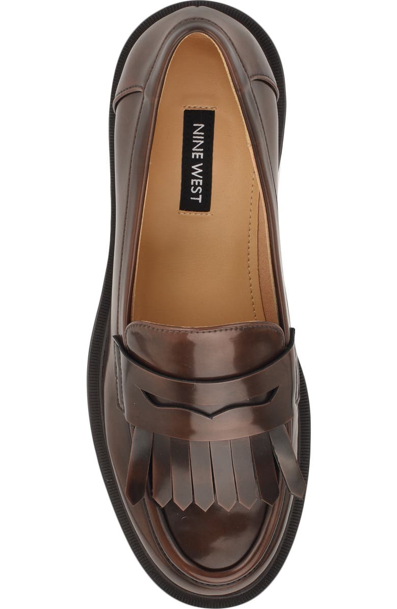 Nine West Missa Platform Lug Loafer, Alternate, color, Dark Brown 200