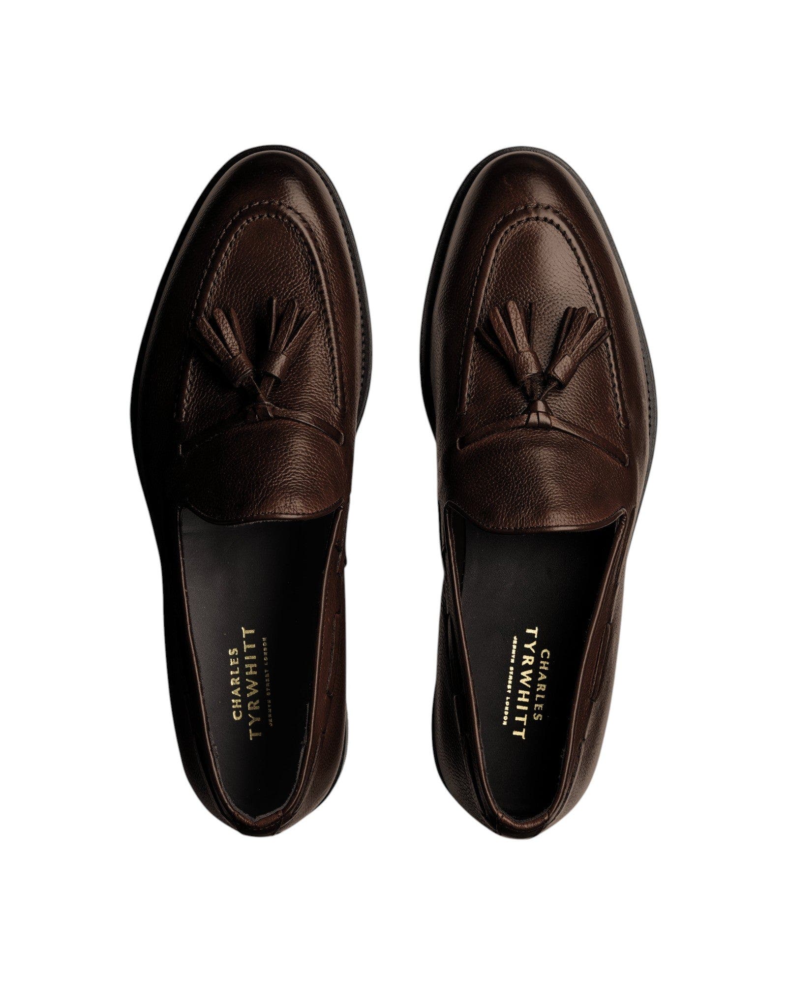 Leather Tassel Loafer, Alternate, color, Chocolate